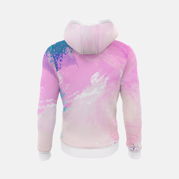 ESS-9 - Pink Color Sublimated Full Zipper Hoodies